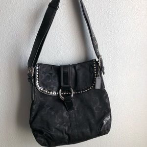 Coach studded shoulder bag